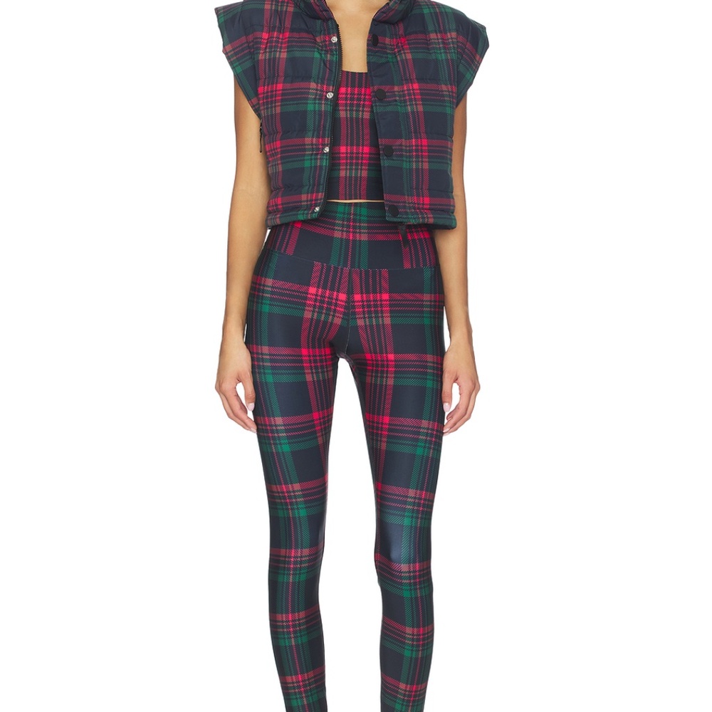 Beach Riot, Plaid Set: Vest, Tank, & Leggings, Retail Price $354